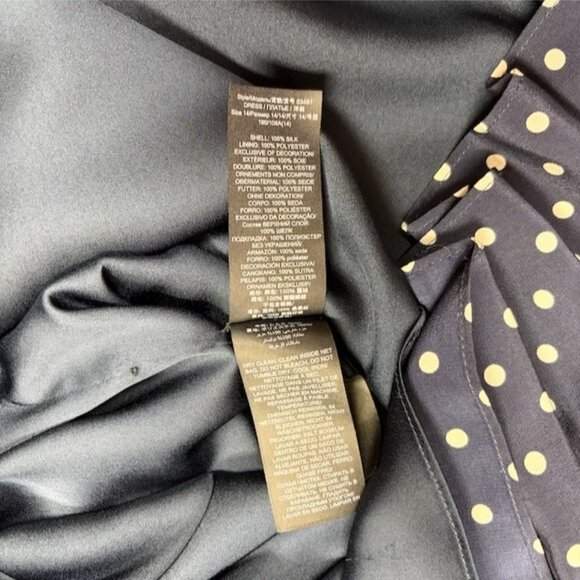 Tory Burch Cora Dress Classic Dot Size 14 Silk Scalloped Kate Middleton Style - Picture 12 of 12